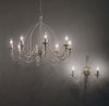 Applique-Shabby-Chic-Provenzale-Corte-Metallo-Bianco-2-Luci-E14