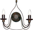 Applique-Shabby-Chic-Provenzale-Corte-Metallo-Nero-2-Luci-E14