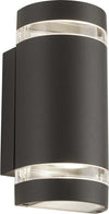 Applique-Sheffield-Alluminio-Grigio-Policarbonato-Trasparente-2-Luci-Gu10