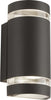 Applique-Sheffield-Alluminio-Grigio-Policarbonato-Trasparente-2-Luci-Gu10