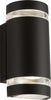 Applique-Sheffield-Alluminio-Nero-Policarbonato-Trasparente-2-Luci-Gu10