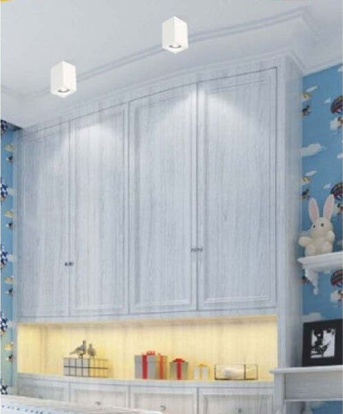Applique-Soffitto-Portafaretto-In-Gesso-A-Cubo-Verniciabile-Attacco-Gu10-Gs-c14