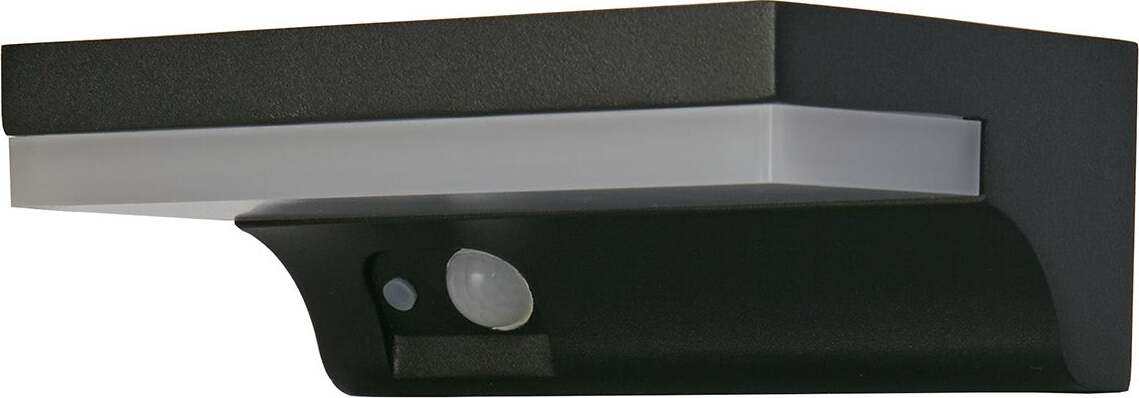 Applique-Solare-Alluminio-Nero-Policarbonato-Bianco-Led-2W-3000K-Luce-Bassa