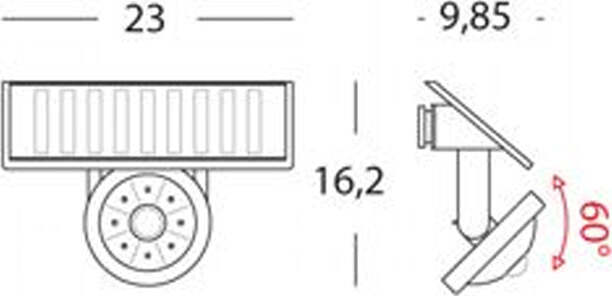 Applique-Solare-Da-Esterno-Moderna-Pixel-Termoplastica-Grigio-Led-1,6W-4000K