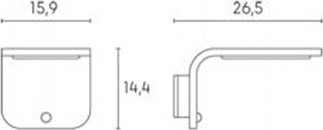 Applique-Solare-Moderna-Street-Alluminio-E-Termoplastica-Nero-Led-3W-4000K