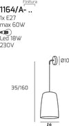 Applique-Top-Light-SHADED-1164CR-A-E27-LED-vetro-colorato-lampada-parete-moderna
