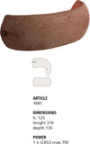 Applique-Toscot-CASTELVERDE-1081-GX53-LED-31CM-IP55-terracotta-lampada-parete-rustica-biemissione-esterno