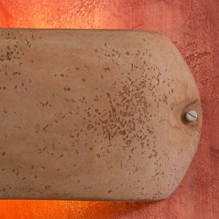 Applique-Toscot-CASTELVERDE-1081-GX53-LED-31CM-IP55-terracotta-lampada-parete-rustica-biemissione-esterno