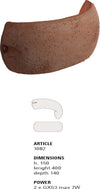 Applique-Toscot-CASTELVERDE-1082-GX53-LED-40CM-IP55-terracotta-lampada-parete-rustica-biemissione-esterno