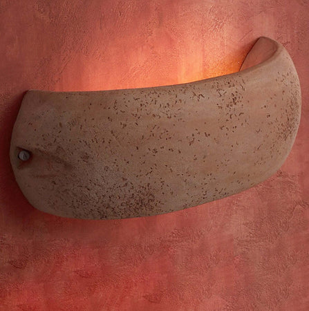 Applique-Toscot-CASTELVERDE-1082-GX53-LED-40CM-IP55-terracotta-lampada-parete-rustica-biemissione-esterno