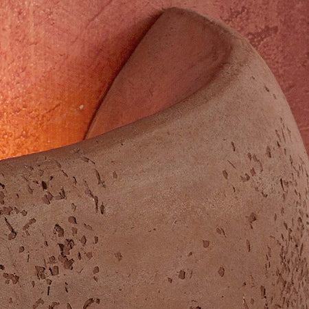 Applique-Toscot-CASTELVERDE-1082-GX53-LED-40CM-IP55-terracotta-lampada-parete-rustica-biemissione-esterno
