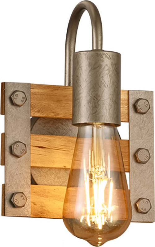 Applique-Trio-Lighting-KHAN-AP1-E27-LED-legno-lampada-parete-classica-rustica-vintage-multiluce-interno