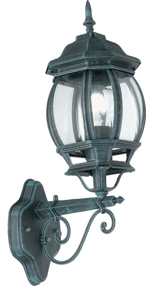 Applique Up Santiago Nero/Verde 1Xe27 Ip44 25X46X15,5Cm Illuminazione/Illuminazione per esterni/Lampade da parete Led Mall Home - Napoli, Commerciovirtuoso.it