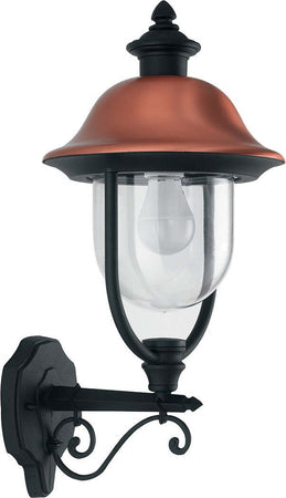 Applique Up Venezia Nero/Rame 1Xe27 Ip44 29X52,5X25Cm Illuminazione/Illuminazione per esterni/Lampade da parete Led Mall Home - Napoli, Commerciovirtuoso.it