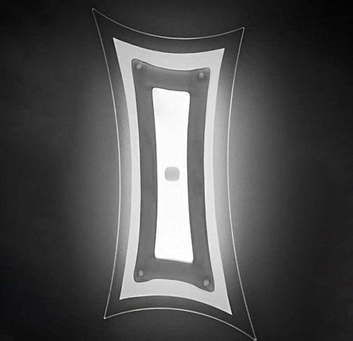 Applique-vetro-grigio-Familamp-BLOSSOM-353-AP-3650LM-LED-integrato-lampada-parete-moderna-artigianale-camerette