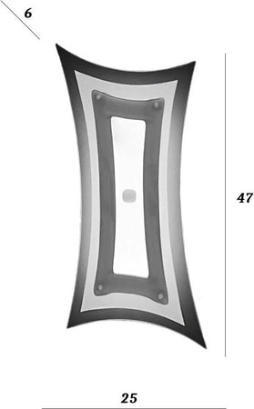 Applique-vetro-grigio-Familamp-BLOSSOM-353-AP-3650LM-LED-integrato-lampada-parete-moderna-artigianale-camerette