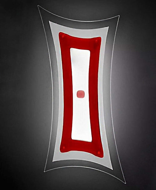 Applique-vetro-rosso-Familamp-BLOSSOM-353-AP-3650LM-LED-integrato-lampada-parete-moderna-artigianale-camerette