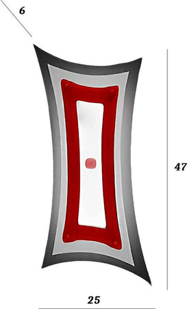 Applique-vetro-rosso-Familamp-BLOSSOM-353-AP-3650LM-LED-integrato-lampada-parete-moderna-artigianale-camerette