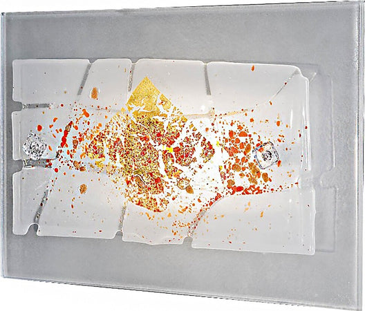 Applique-vetro-rosso-oro-24K-Familamp-MIAMI-309-AP-E27-LED-lampada-parete-moderna-artigianale-camerette