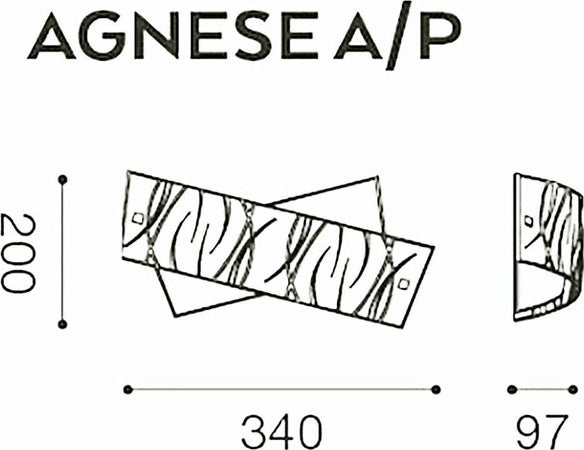 Applique-vetro-serigrafato-Gea-Luce-AGNESE-AP-LED-lampada-parete-piccola-bianco-moderna-interno-E14