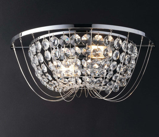 Applique Vienna Cromo 2Xe14 35X13,5X19,5Cm Illuminazione/Illuminazione per interni/Illuminazioni per pareti/Applique Led Mall Home - Napoli, Commerciovirtuoso.it