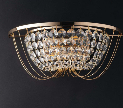 Applique Vienna Oro 2Xe14 35X13,5X19,5Cm Illuminazione/Illuminazione per interni/Illuminazioni per pareti/Applique Led Mall Home - Napoli, Commerciovirtuoso.it