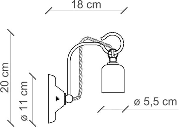 Applique-Vintage-Ceramica-Bordeaux-Con-Filamento-1-Luce-E27