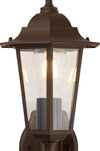 Applique-Vintage-Decò-Alex-Acciaio-Marrone-Vetro-Trasparente-1-Luce-E27