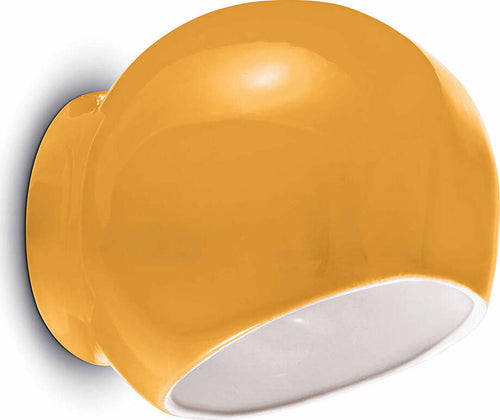 Applique-Vintage-Decò-Ayrton-Ceramica-Giallo-1-Luce-E27