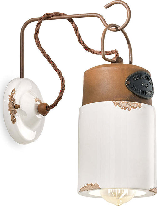 Applique-Vintage-Industrial-Cilindrica-Ferro-E-Ceramica-Bianco-1-Luce-E27