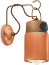 Applique-Vintage-Industrial-Ferro-E-Ceramica-Arancio-1-Luce-E27
