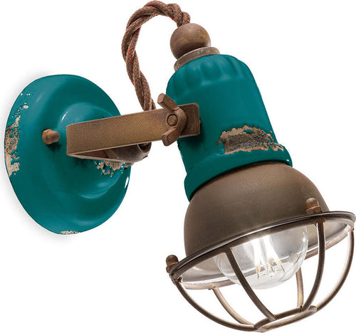 Applique-Vintage-Loft-Ferro-E-Ceramica-Verde-1-Luce-E14