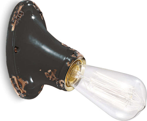 Applique-Vintage-Senza-Diffusore-Ceramica-Nero-1-Luce-E27