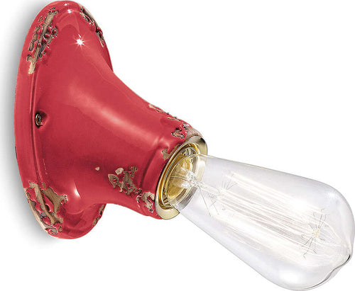 Applique-Vintage-Senza-Diffusore-Ceramica-Rosso-1-Luce-E27