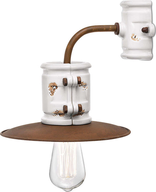 Applique-Vintage-Urban-Ferro-E-Ceramica-Bianco-1-Luce-E27-25Cm