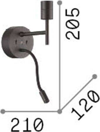 Appliques---Lampade-Da-Parete-Set-Metallo-Nero-2-Luci-E27
