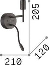 Appliques---Lampade-Da-Parete-Set-Metallo-Ottone-2-Luci-E27