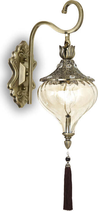 Appliques---Lampade-Da-Parete-Vintage-Harem-Metallo-Ottone-Brunito-1-Luce-E27