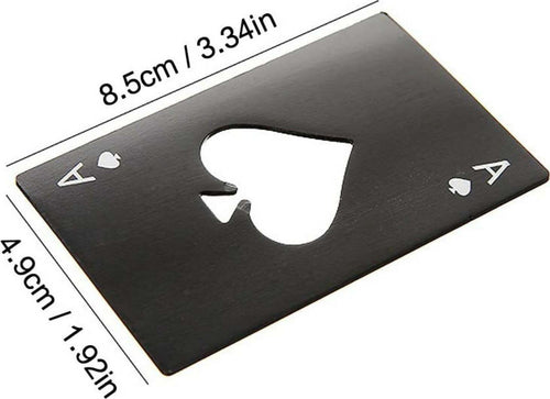 Apribottiglie in Acciaio Inossidabile Carta Da Poker Asso Di Picche 4.9 X 8.5 Cm Apribottiglie per Birra Tascabile Casa e cucina/Utensili da cucina/Accessori vino e bar/Apribottiglie MesmerizeD - Porto Sant’Elpidio, Commerciovirtuoso.it