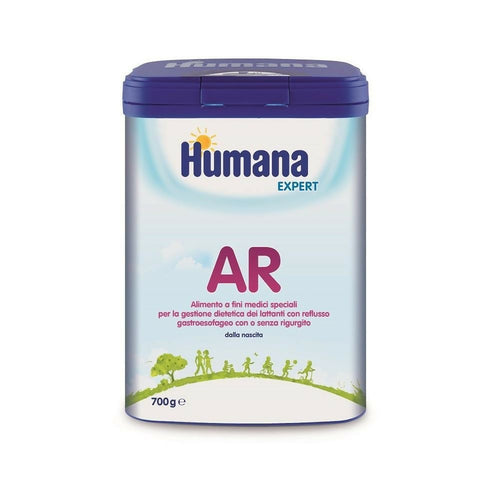 2x Humana AR Expert - Latte in Polvere alimento a fini medici speciali indicato per la gestione dietetica di reflusso gastro esofageo e rigurgito nei lattanti - 2 Confezioni da 700gr ciascuna - 1400gr totale