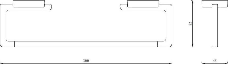 AQUASANIT---PORTA-SALVIETTE-30-CM-IN-ZAMA-SERIE-CUBO,-FISSAGGIO-AD-INCOLLO-O-A-VITE