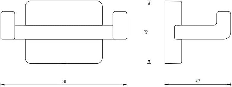 AQUASANIT--APPENDIABITO-IN-ZAMA-SERIE-CUBO,-FISSAGGIO-AD-INCOLLO-O-A-VITE