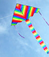 Aquilone-Arcobaleno-Coda-Lunga-Gioco-Esterno-Spiaggia-Super-Facile-Da-Pilotare