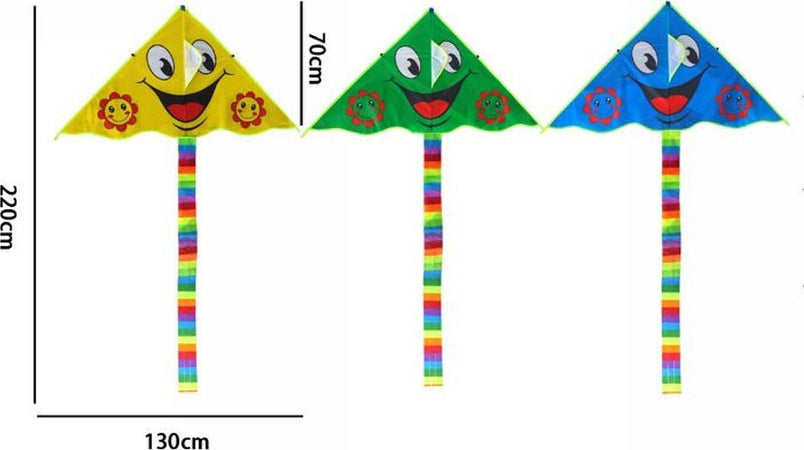 Aquilone Sorriso Gioco Esterno Spiaggia Facile Da Pilotare Vari Colori 130x70 Cm Giochi e giocattoli/Sport e giochi all'aperto/Aquiloni e giochi volanti/Aquiloni Trade Shop italia - Napoli, Commerciovirtuoso.it