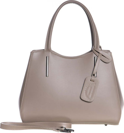 Aragona---Borsa-da-Donna-Beige-In-Vera-Pelle