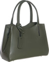 Aragona---Borsa-da-Donna-Verde-In-Vera-Pelle