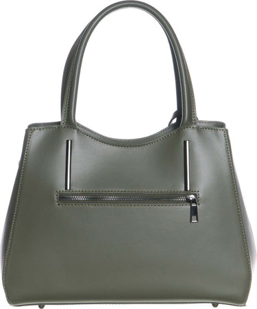 Aragona---Borsa-da-Donna-Verde-In-Vera-Pelle