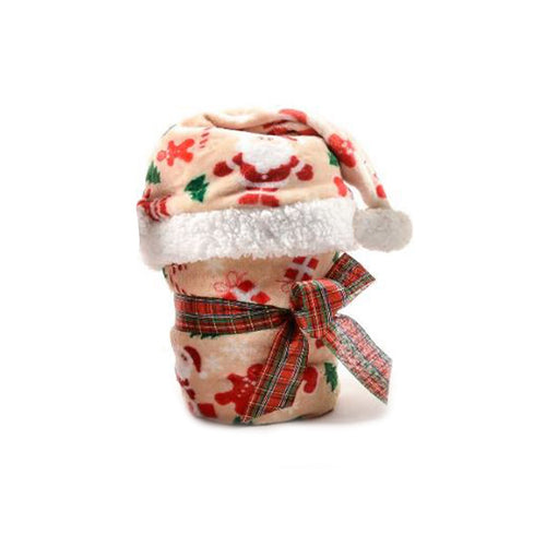 Coperta natalizia con cappello per decorazioni natalizie