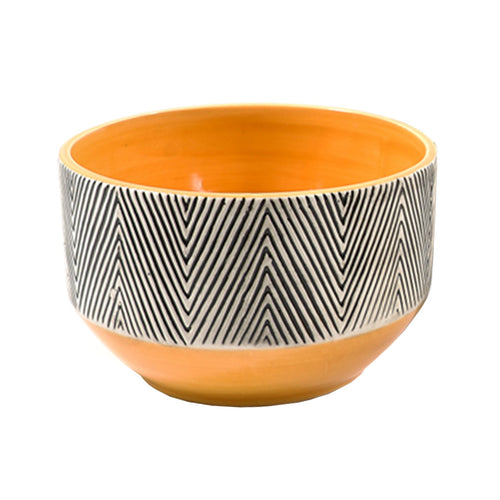 Porta vaso decorativo coppa Boho chic in ceramica colorata da 11