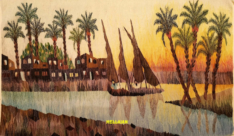 Arazzo Kilim Nilo 160x93cm Harrania Egitto 100% Artigianale Originale Unico Con Certificato Casa e cucina/Decorazioni per interni/Arazzi e tappezzeria Mollaian Tappeti - Lecce, Commerciovirtuoso.it